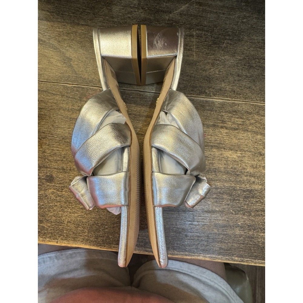 Stuart Weitzman Silver Bow Sandals - image 5